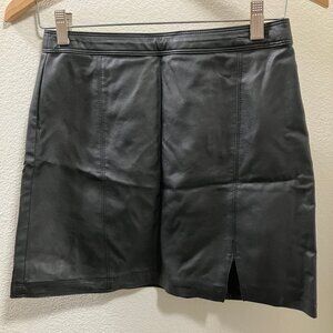 Abercrombie & Fitch Faux Leather Mini Skirt, Black Size S